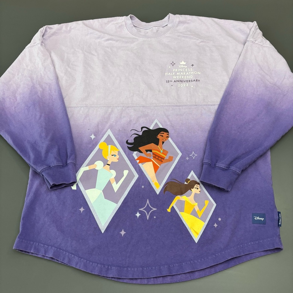 Disney Parks Shirt Size M-L 2023 RunDisney Princess Half Marathon Spirit Jersey
